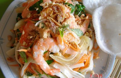 Gỏi ngó sen tôm thịt tai heo - Salade de tige de lotus au porc et aux crevettes