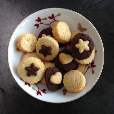 Sablés sucrés à La vache qui rit® vanille ou chocolat Recette #Thermomix #Magimix CookExpert