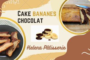 Cake banane, amandes et chocolat 