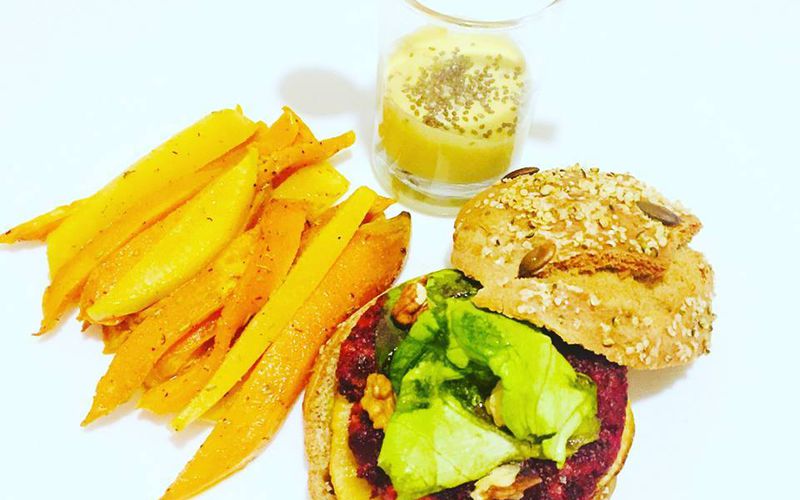 Hamburger 100% vegan et home made