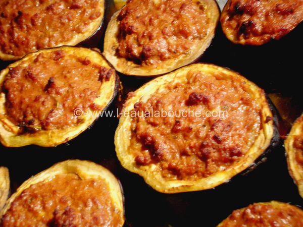 Rondelles D'Aubergines Farcies Asperges Pommes De Terre Sautées