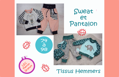 Sweat et pantalon Happy Kids de Tissus Hemmers - Patron couture gratuit
