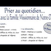 Les laudes du vendredi 16 août 2019