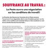 SOUFFRANCE AU TRAVAIL : La Poste ouvre une négociation sur les conditions de travail