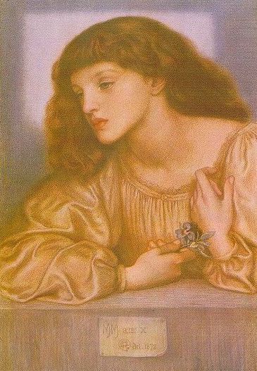 Peintre et poète anglais d’origine italienne (1828 – 882). Rossetti est le fondateur avec W.H.HUNT ET Sir J.E. Millais du mouvement préraphaélite...