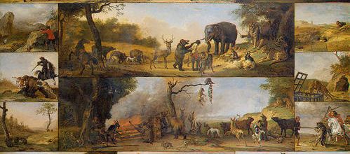 Un chasseur qui finit mal à l'Ermitage (tableau de Paulus Potter)