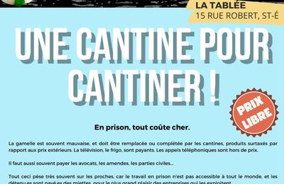 Une cantine pour cantiner, dimanche midi 20 avril à Sainté
