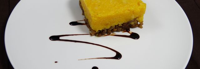 PUREE DE BUTTERNUT SUR SON LIT DE CHATAIGNES & SA CHIPS DE BACON