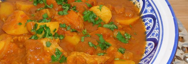 Tajine de veau aux légumes.
