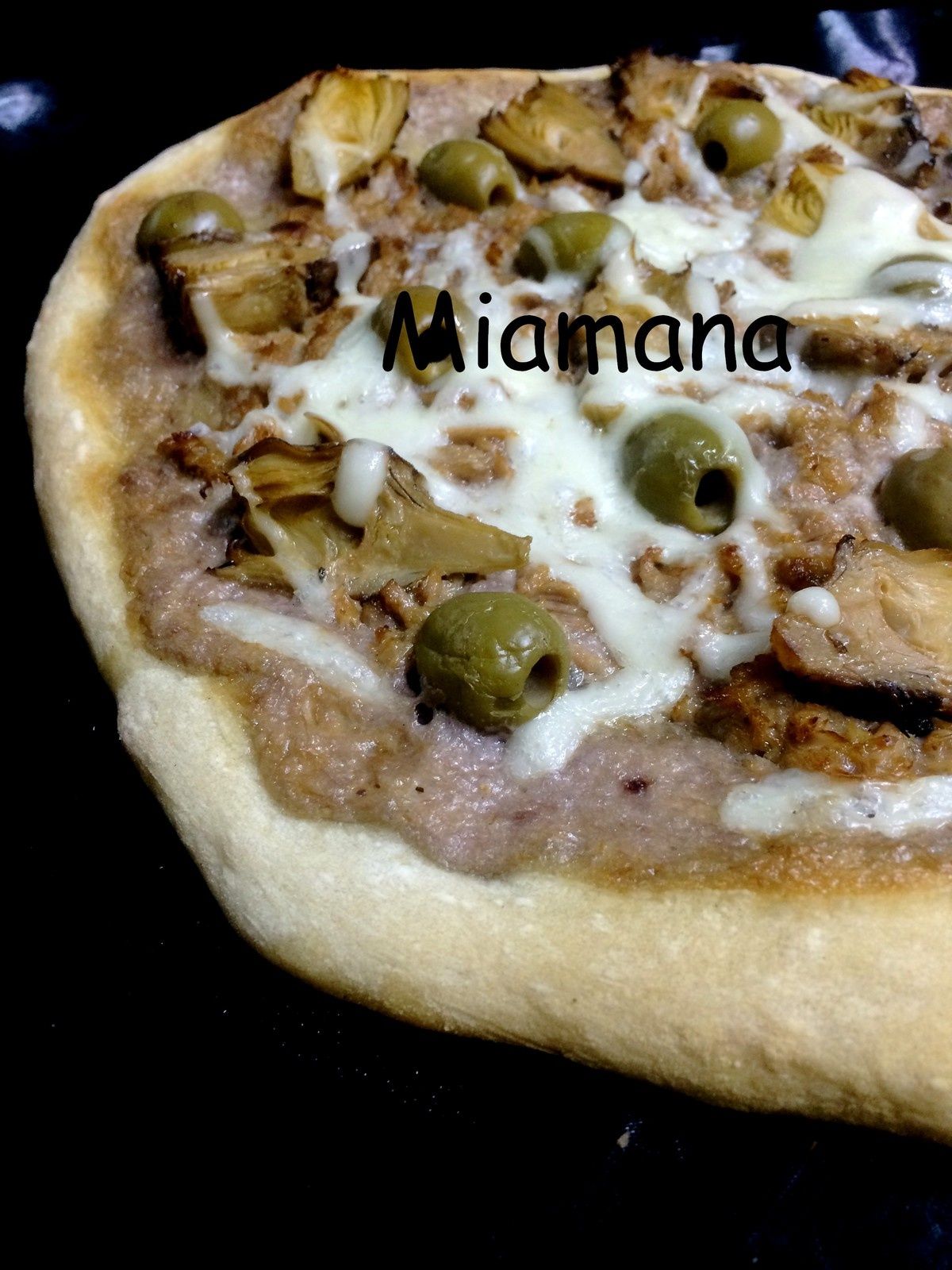 Pizza blanche thon artichaut