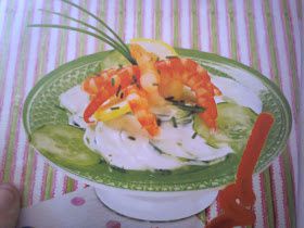 Salade de concombres et crevettes de Laura