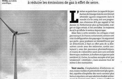 L'énergie éolienne est-elle vraiment "verte" ? La Recherche Décembre 2009