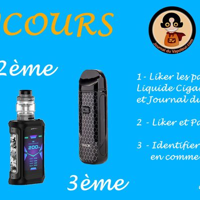 Concours - Énorme concours avec Liquide Cigarette Electronique