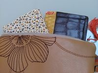 Simili de tapissier, demis anneaux et sangle coton FIL 2000, zip et sangle lin BGF, tissu vintage récup 