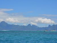 vue de Tahiti sur Mooréa à couper le souffle!