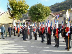 Cérémonie à la mémoire des Morts Pour la France à La Balme Les Grottes