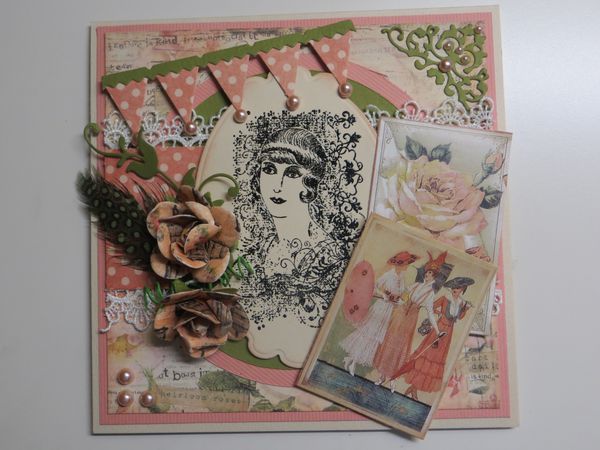 Carte défi pour la semaine du 3 mai de la boutique L'art du Scrapbooking