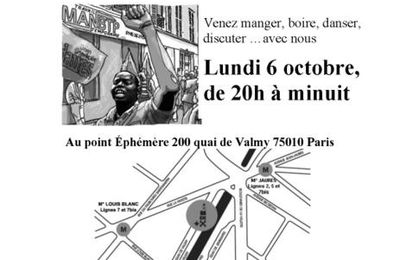 Plus de 3 mois de grève ça se soutient, et ça se fête ! Lundi 6 octobre soirée au point Ephémère, par et pour les travailleurs de Man BTP