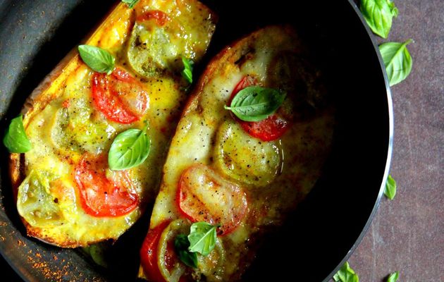 Aubergine à la mozzarella au four — L'atelier de Steph et Lolie