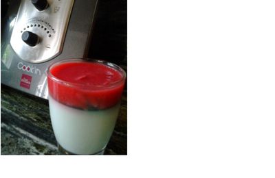 PANNA COTTA MENTHE FRAISE COOK'IN