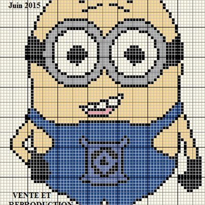 Grille gratuite point de croix : Minion