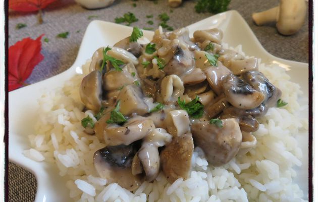 Riz aux calamars et champignons