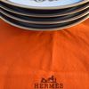 Assiettes creuses porcelaine Hermès Paris Cocarde de soie Garantie authentique