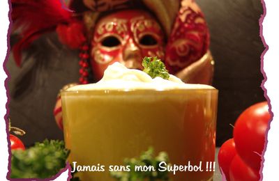 Velouté de légumes à la chantilly au cumin