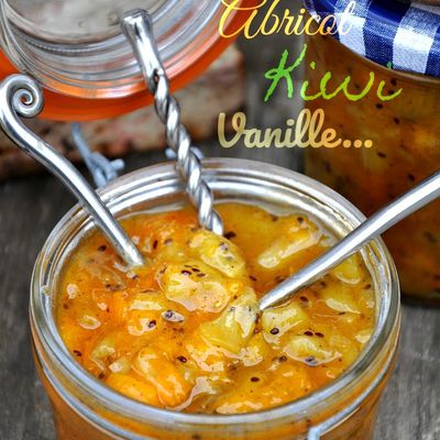 Confiture d'abricots, kiwis à la vanille et étoile de badiane 