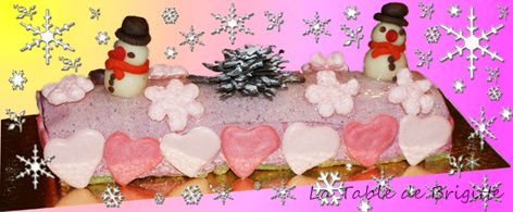 Bûche à la mousse aux fruits des bois, insert mousse citron