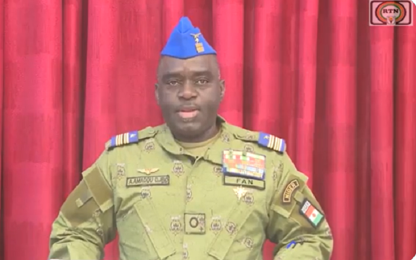 Le colonel Amadou Abdramane, porte-parole de la junte nigérienne