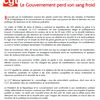 Le gouvernement perd son sang-froid