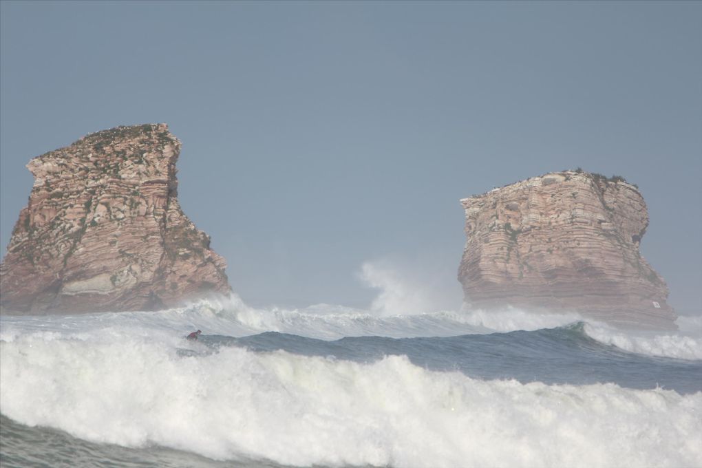 plusieurs photos prises sur la plage d'Hendaye au Pays Basque