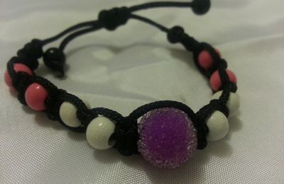 Shamballa rose et blanc