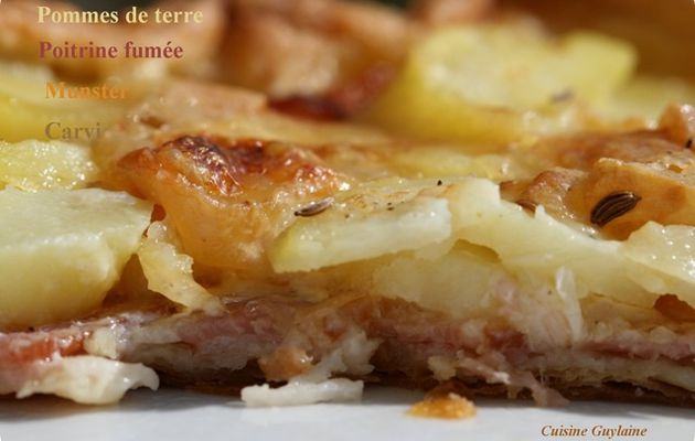 ^^Tarte feuilletée aux pommes de terre et munster^^