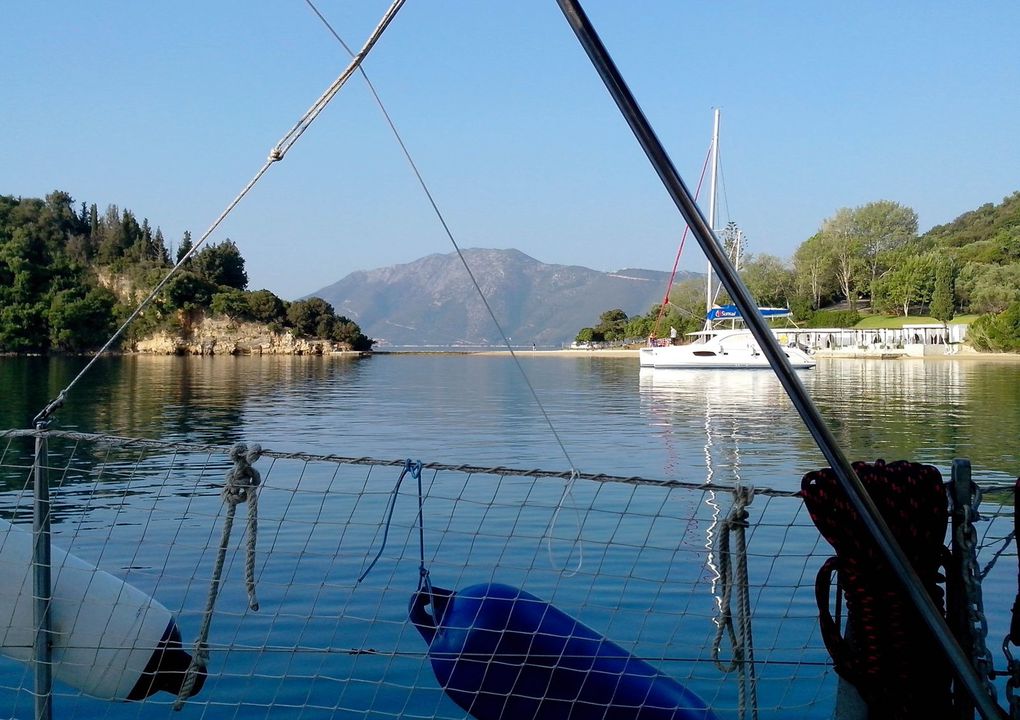 avec Juliette, Renaud, Marie et Jean-Philippe, seconde quinzaine de juillet, Iles ioniennes et golfes de Patras et Corinthe.