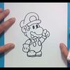 Como dibujar a Mario paso a paso - Videojuegos Mario