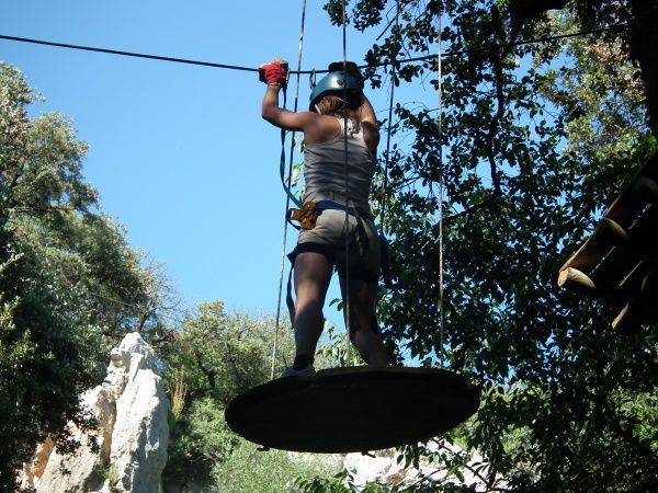 la première semaine de vacances à Montpellier avce Seb & Laeti (+ leur tribu) et les parents : abbaye de Valmagne avec les amis Australiens + aqualand + accrobranche + repas d'anniversaire & baptême!