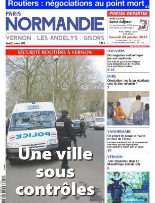 Presse : Jeudi 22 janvier 2015 : Les "Une" du Paris Normandie 