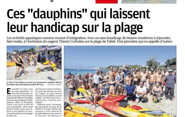 Article Corse matin du 08 juillet 2018