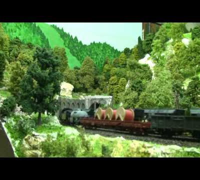 Train miniature HO Chalindrais ligne 2 (nouveau réseau d'André Gay) vidéo 7