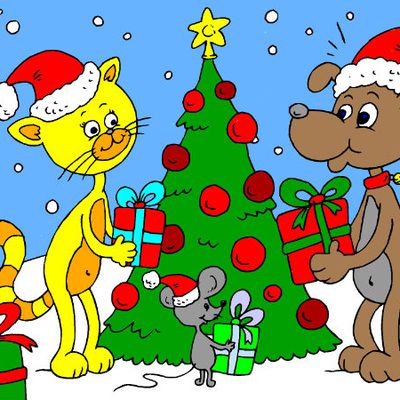 Les animaux fêtent Noël