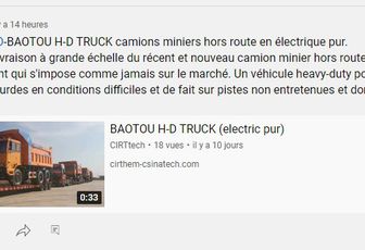 #NORINCO-BAOTOU H-D TRUCK camions miniers hors route en électrique pur #CIRTtech-YouTube.posts