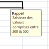 Assistez la saisie dans Excel avec des infobulles