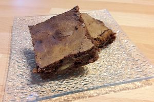 Brownie fondant bananes chocolat, thermomix ou pas 