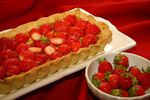 Tarte fraises et rhubarbe