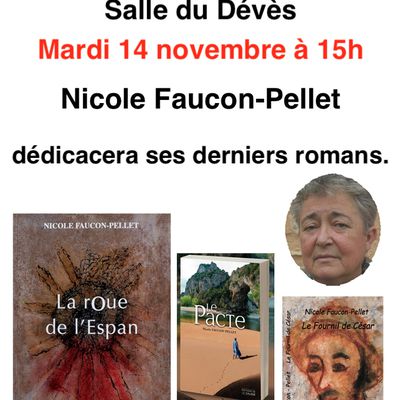 Nicole Faucon-Pellet à la bibliothèque de Saint-Remèze