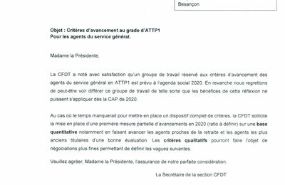 Agents lycées du service général : vers ATTP1