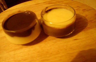 Chocolate pudding & lemon cream