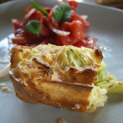 Clafoutis de courgettes au chèvre frais